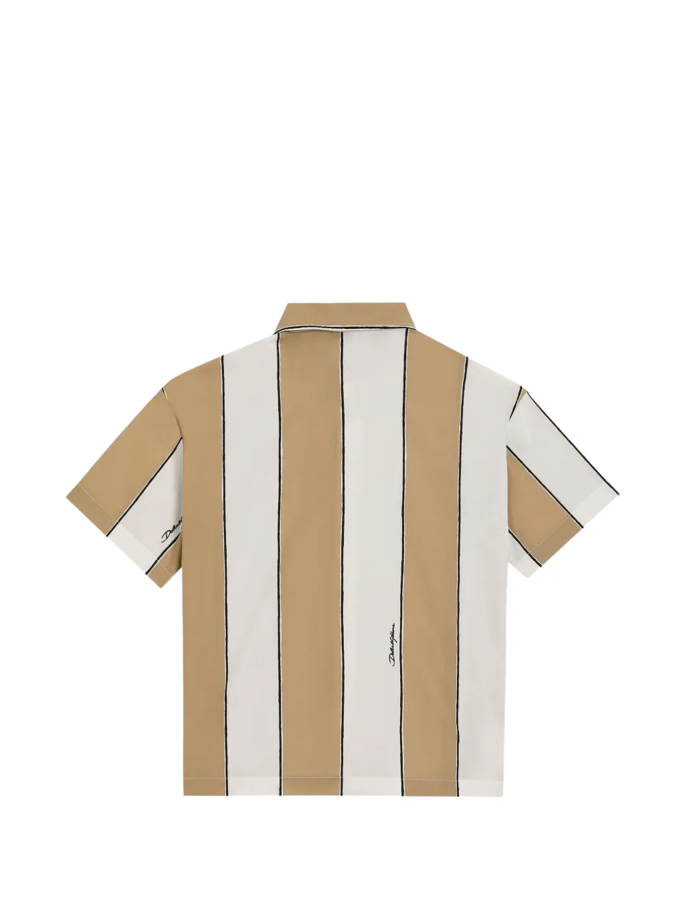 Dolce & Gabbana Kids Popeline shirt met gestreepte print Beige