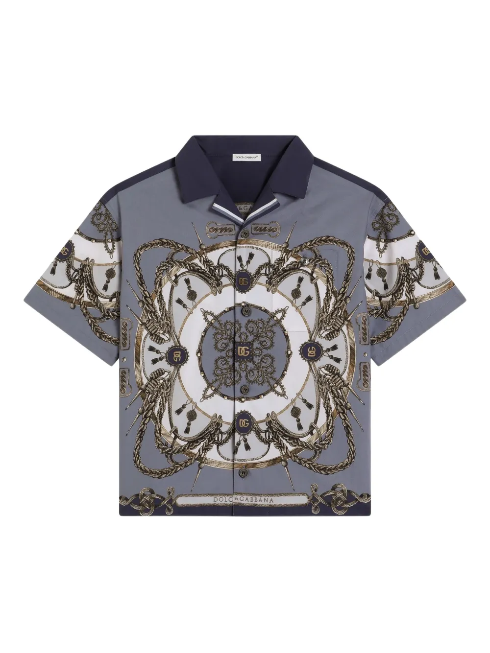 Dolce & Gabbana Kids Camicia a maniche corte - Grigio