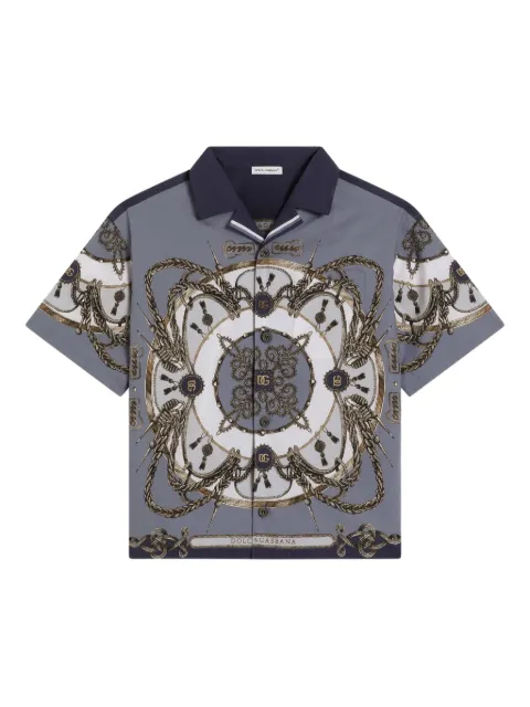 Dolce & Gabbana Kids patterned short-sleeve shirt
