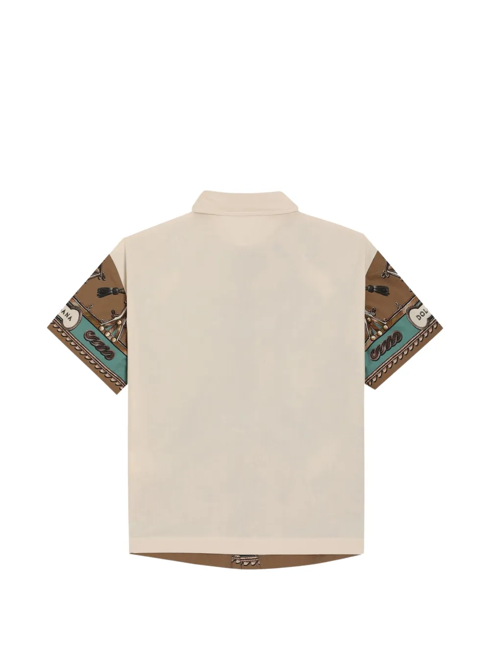 Dolce & Gabbana Kids Popeline shirt met bandanaprint Bruin