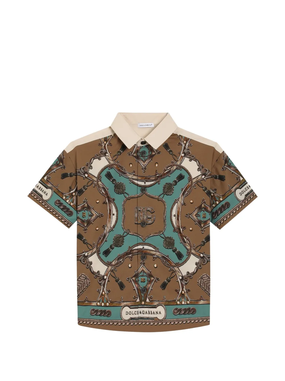 Dolce & Gabbana Kids patterned shirt - Braun