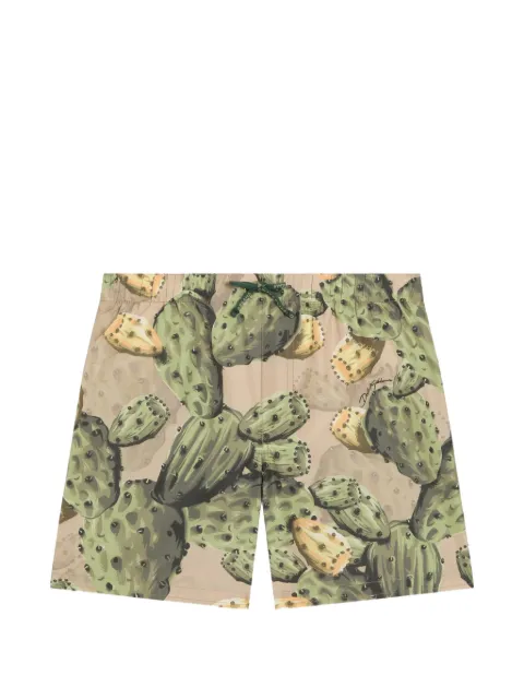 Dolce & Gabbana Kids cactus-print medium nylon swim shorts