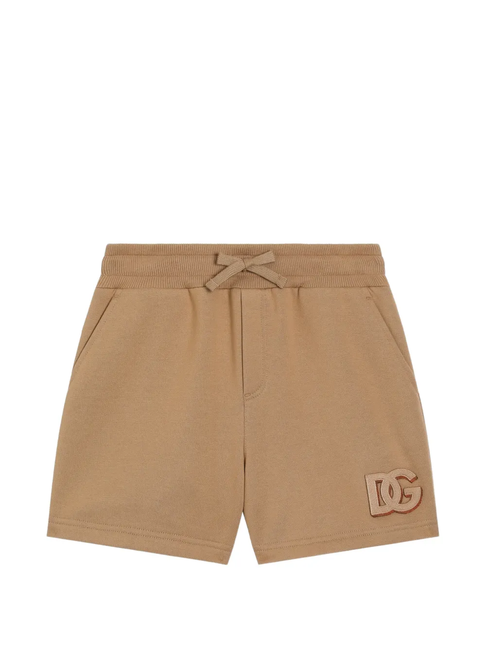Dolce & Gabbana Kids Shorts con applicazione DG - Toni neutri
