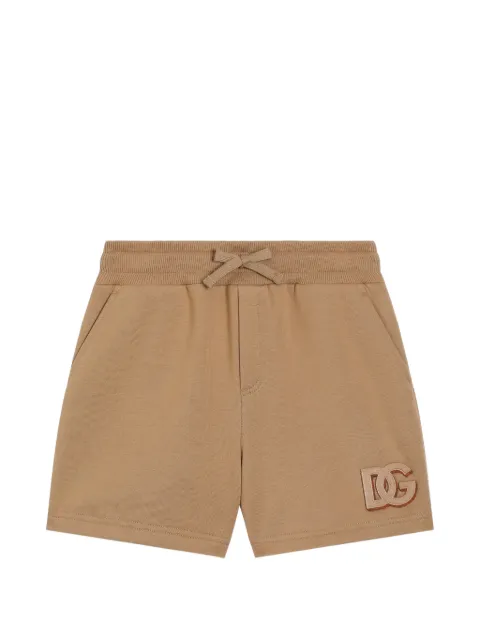 Dolce & Gabbana Kids fleece shorts with DG patch