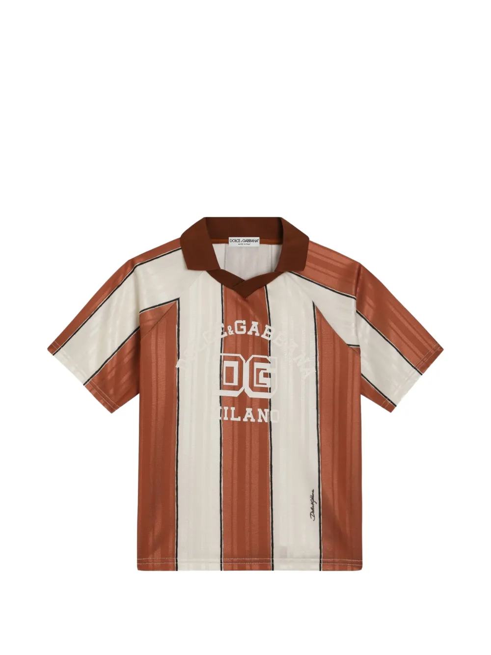 Dolce & Gabbana Kids T-shirt a righe in jersey - Marrone