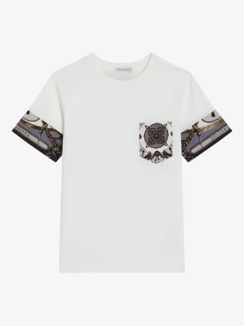 Dolce & Gabbana Kids playera con detalle de mascada