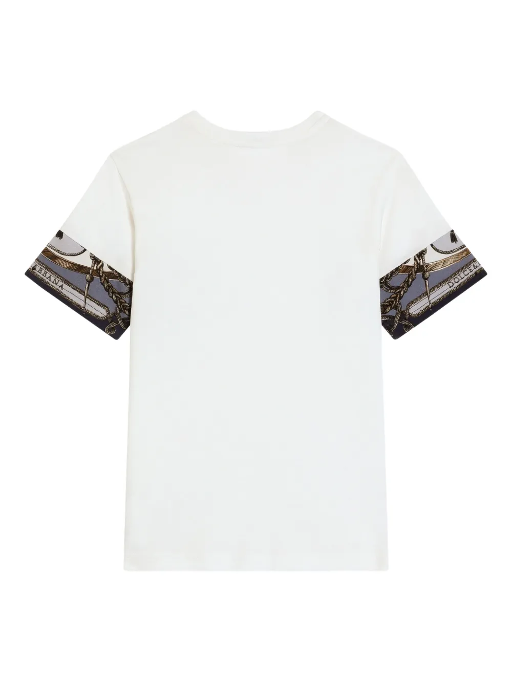 Dolce & Gabbana Kids T-shirt met opgestikte zak en sjaaldetail Wit