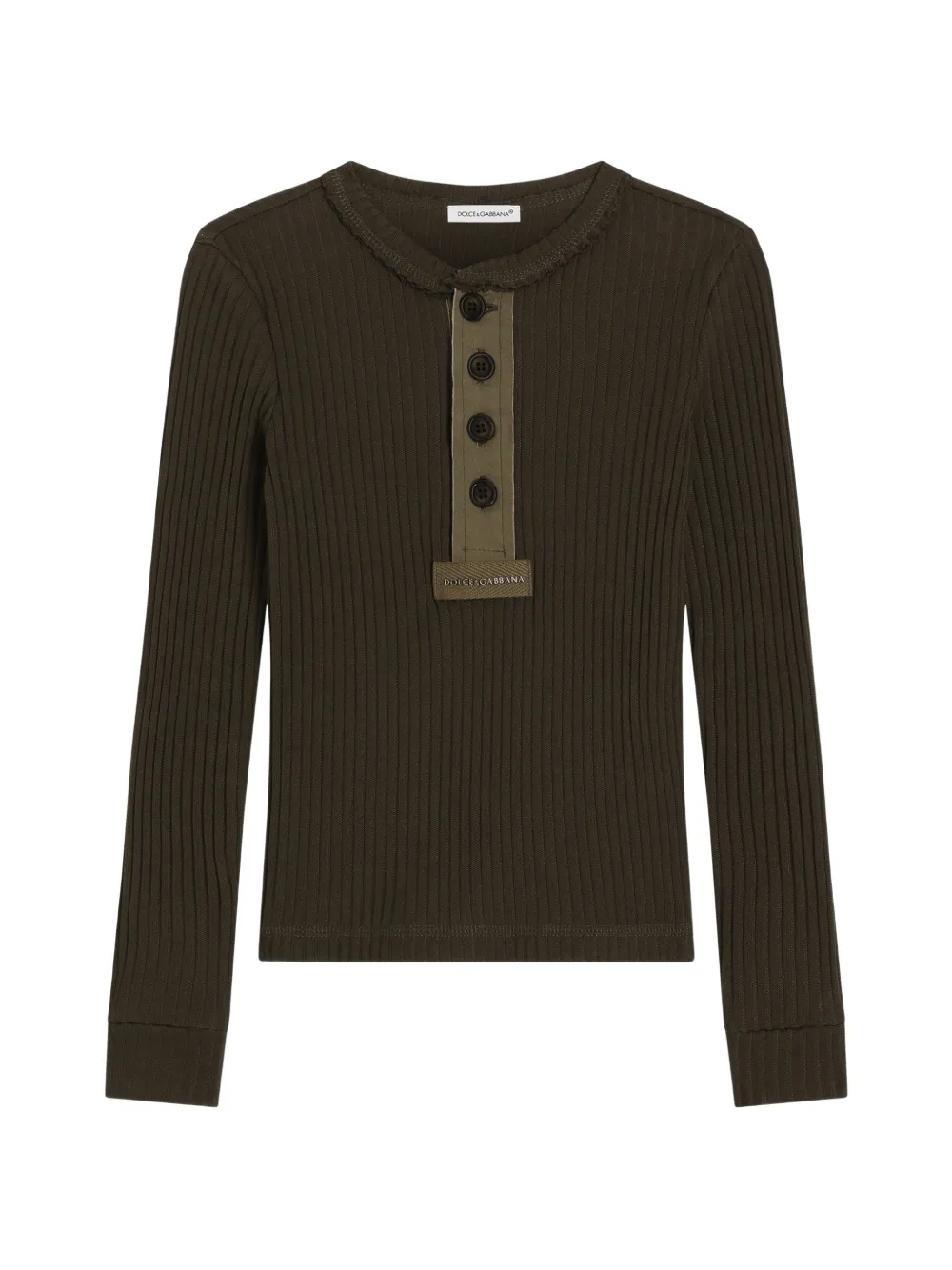 Dolce & Gabbana Kids Maglione con applicazione logo - Verde