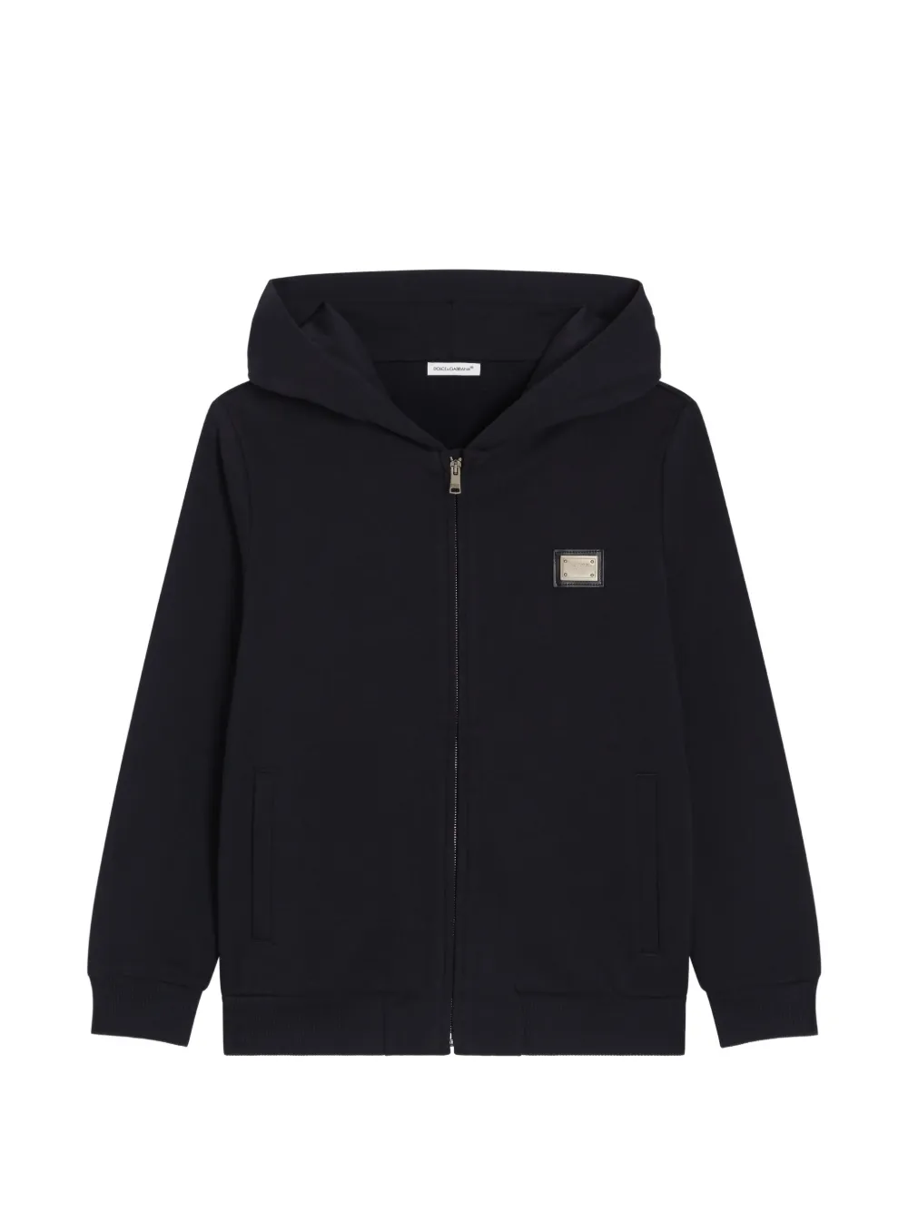 Dolce & Gabbana Kids Felpa con cappuccio e zip - Blu