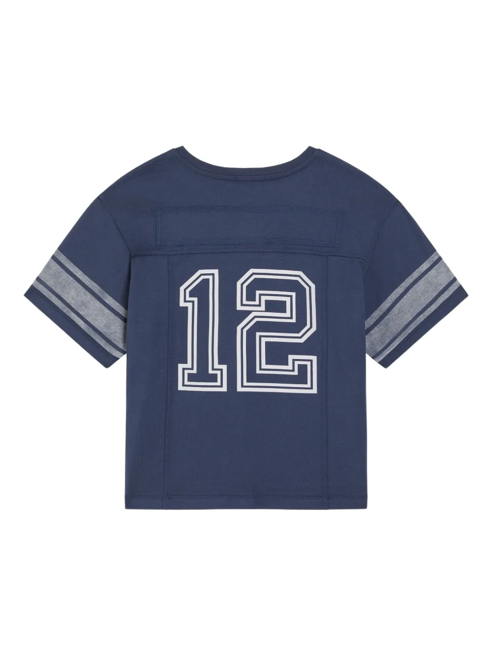 Dolce & Gabbana Kids T-shirt met gestreepte afwerking en korte mouwen Blauw