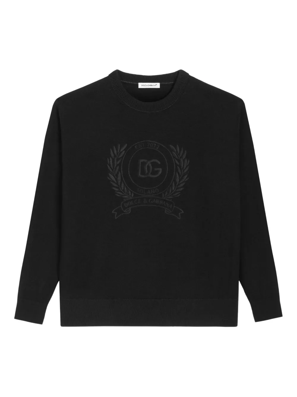 Dolce & Gabbana Kids Maglione girocollo - Nero