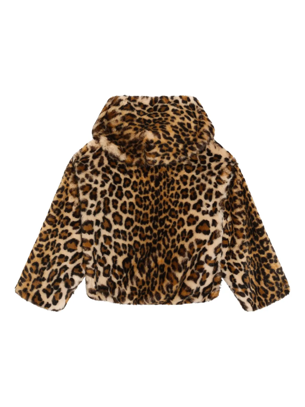  Dolce & Gabbana Kids Hooded Leopard-pattern Jacket - Brown 