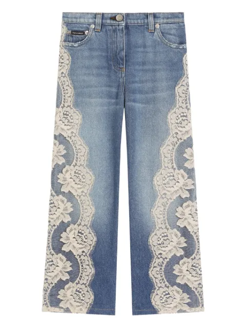 Dolce & Gabbana Kids lace-detail jeans