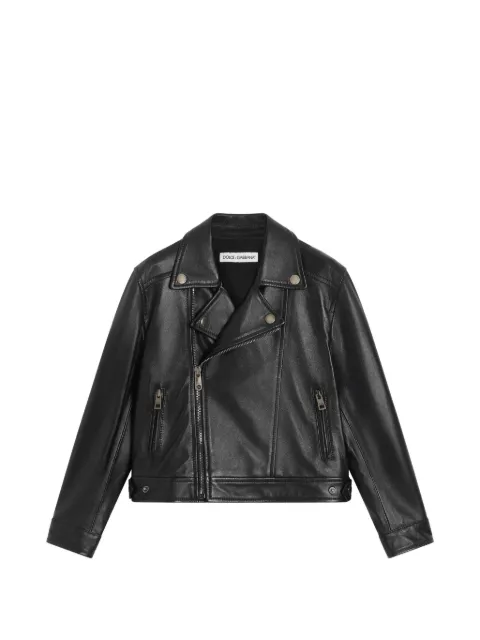 Dolce & Gabbana Kids zip biker jacket