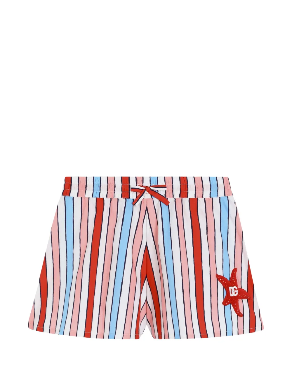 Dolce & Gabbana Kids starfish striped shorts - Bianco