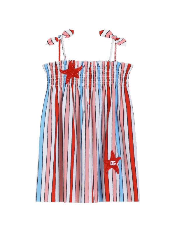 Dolce & Gabbana Kids Striped Starfish Dress | White | FARFETCH Dolce & Gabbana Kids Striped Starfish Dress | White | FARFETCH