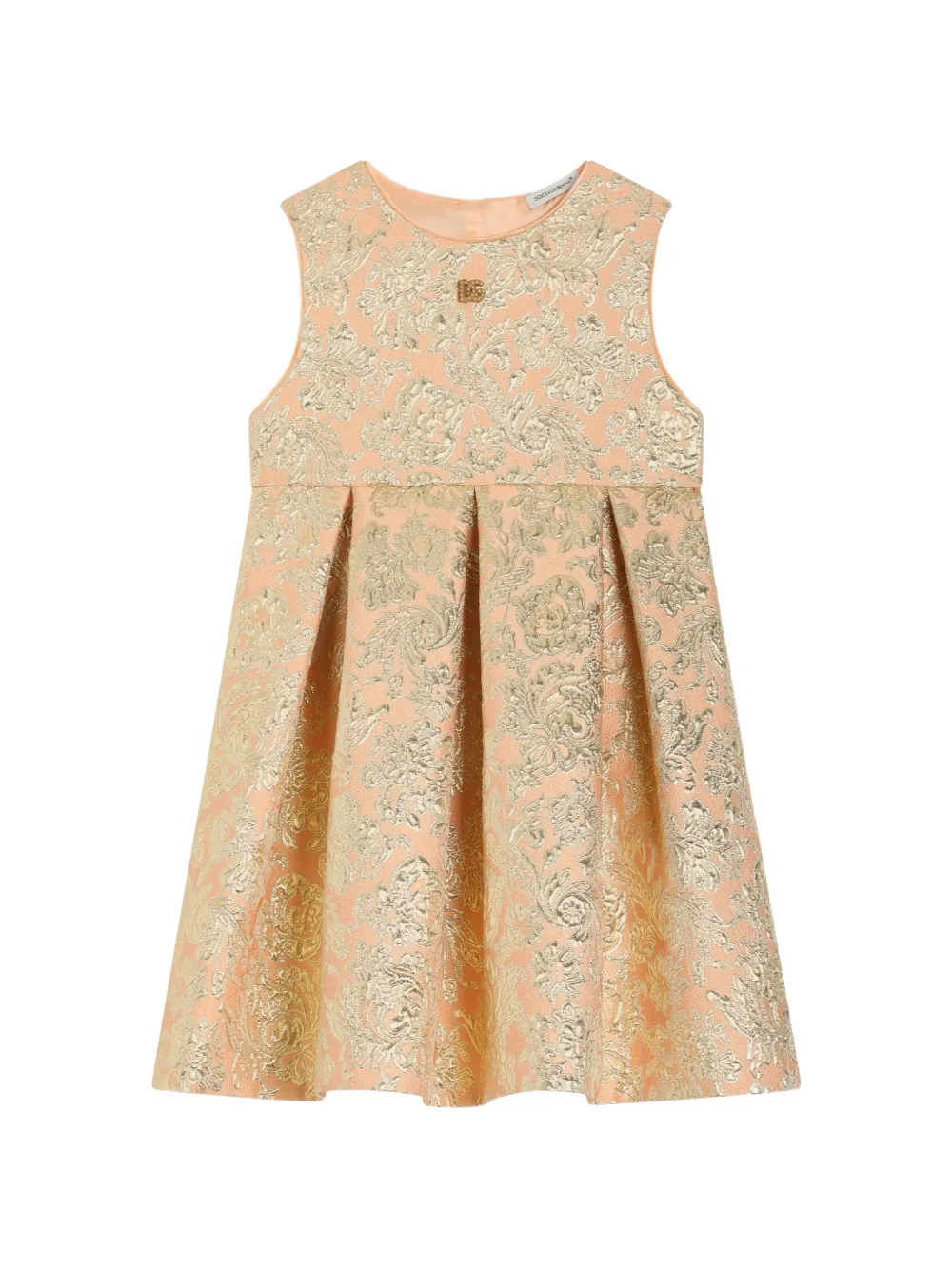 Dolce & Gabbana Kids Abito corto con effetto jacquard - Toni neutri