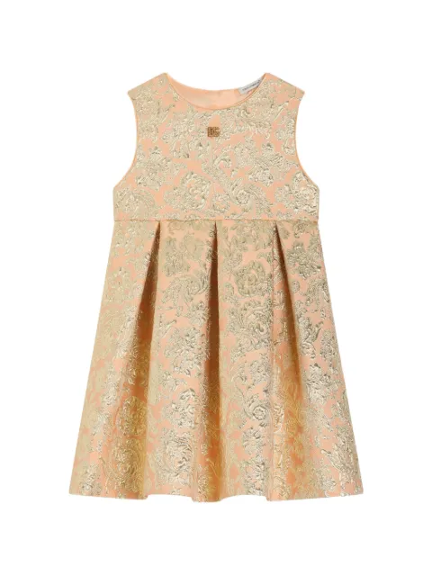 Dolce & Gabbana Kids jacquard pleated dress