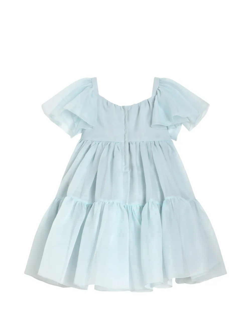  Dolce & Gabbana Kids Ruffled Floral Dress - Blue 