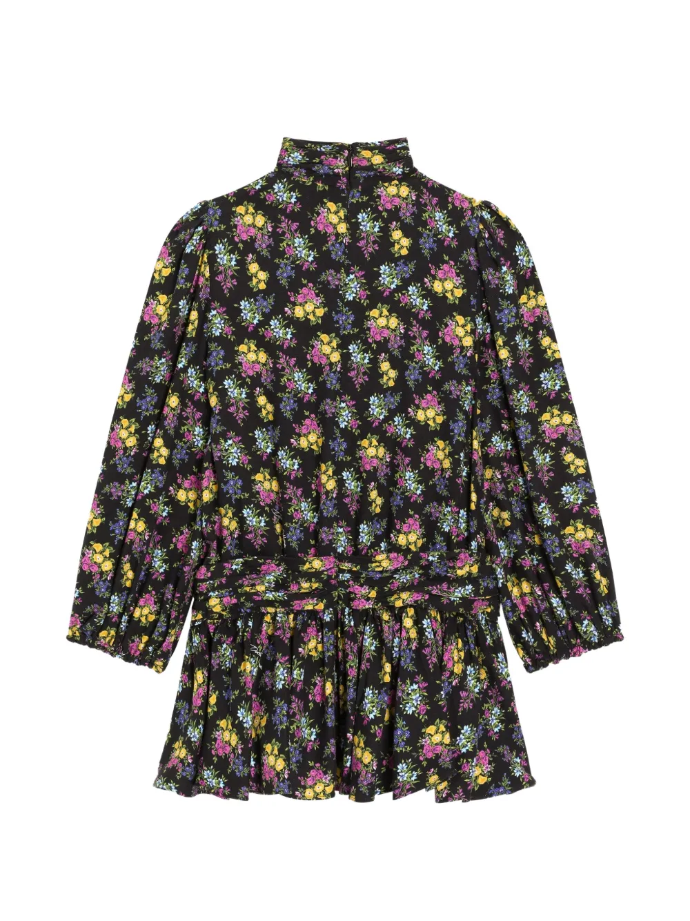 Dolce & Gabbana Kids Jurk met bloemenprint Zwart