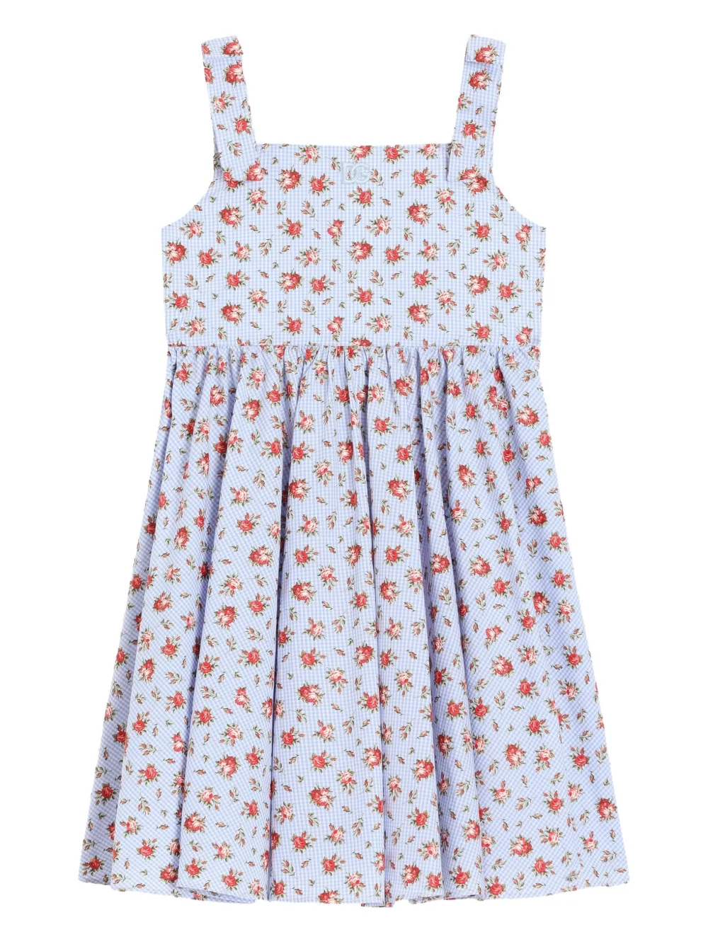 Dolce & Gabbana Kids Abito a fiori - Blu