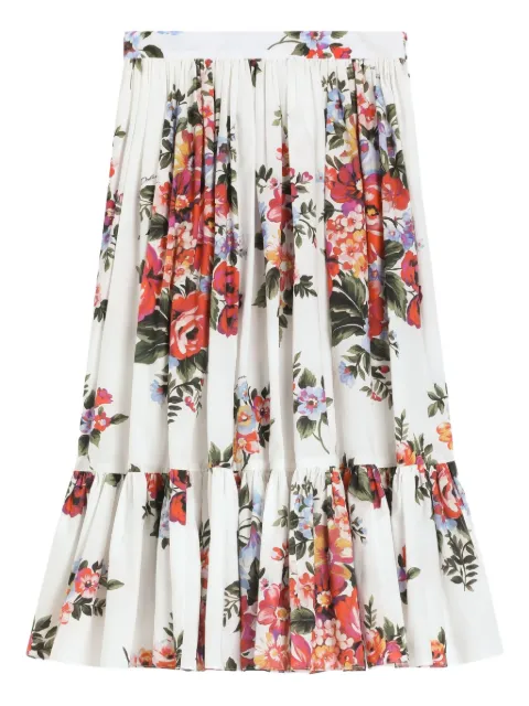 Dolce & Gabbana Kids floral-print ruffled skirt