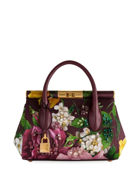 Dolce & Gabbana mini Marlene floral-print embellished tote bag