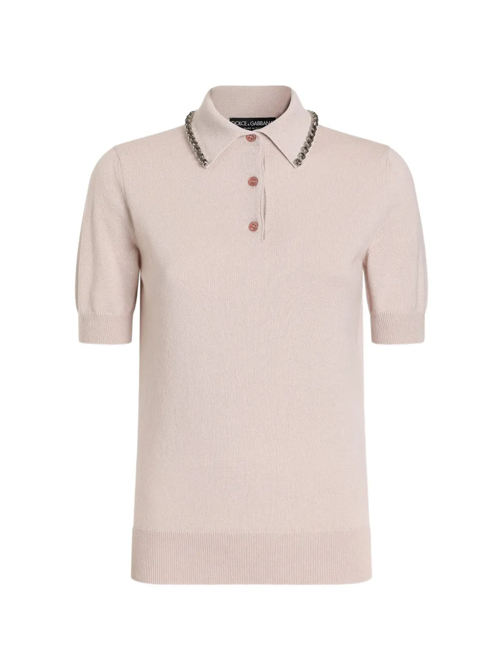 Dolce & Gabbana smooth cashmere polo top - Rosa