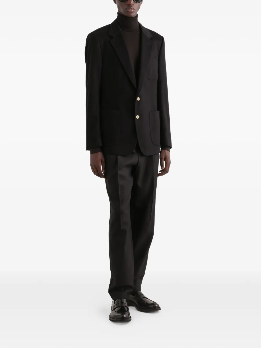 Dolce & Gabbana Portofino kasjmier blazer met enkele rij knopen Zwart
