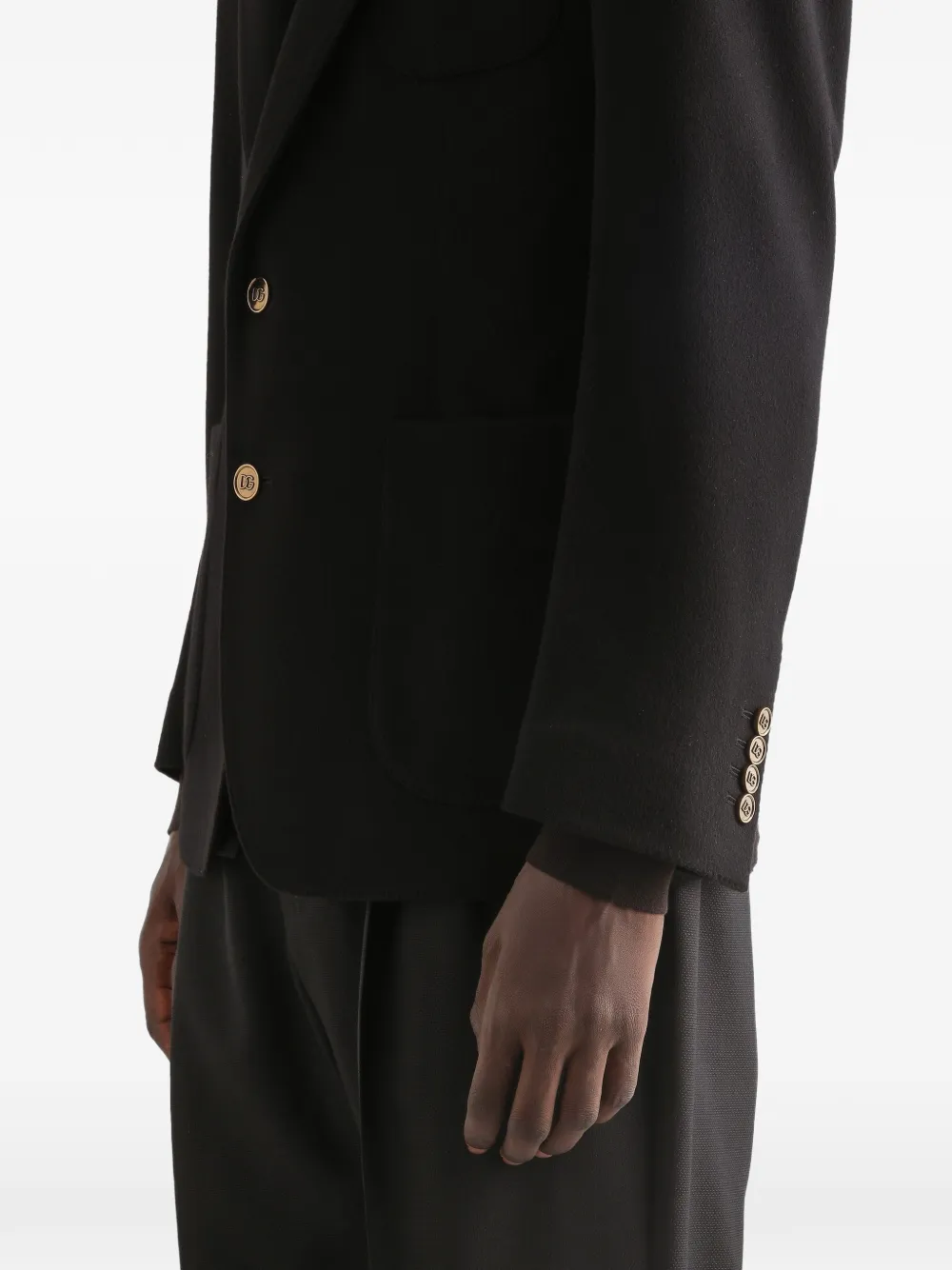 Dolce & Gabbana Portofino kasjmier blazer met enkele rij knopen Zwart