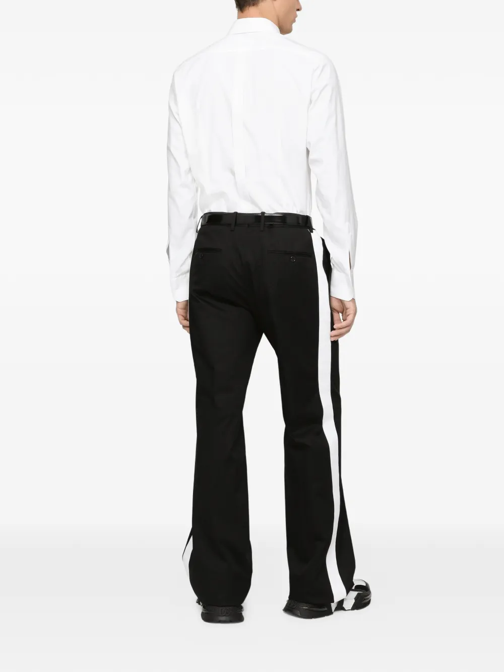 Dolce & Gabbana Stretch-poplin overhemd met Gold-fit Wit