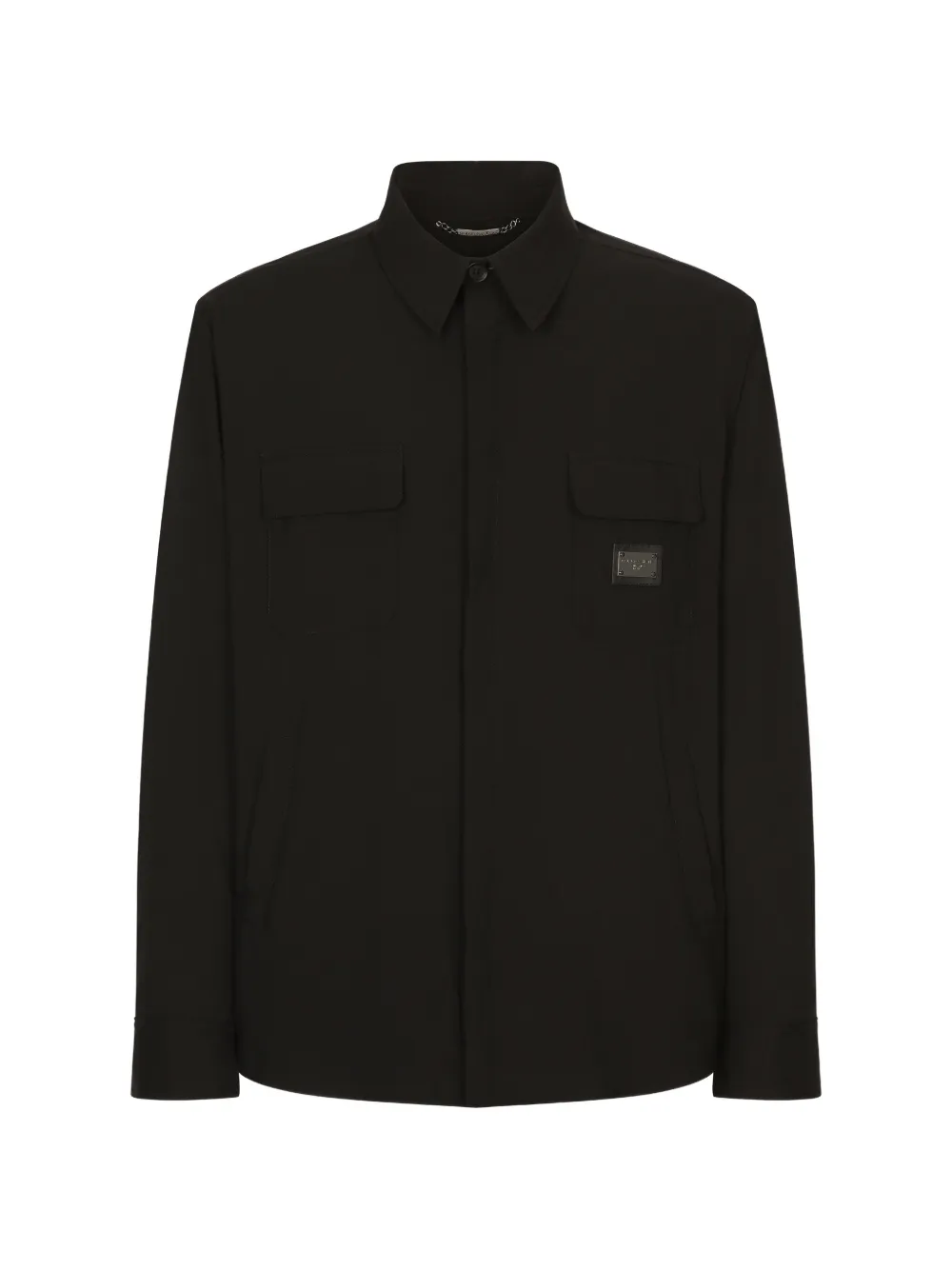 Dolce & Gabbana nylon shirt with logo tag - Black