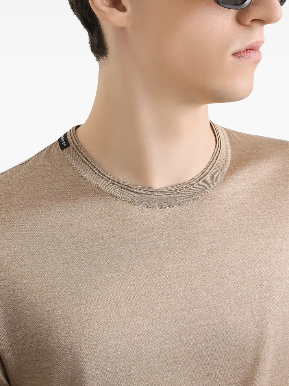 Dolce & Gabbana Zijden T-shirt Bruin