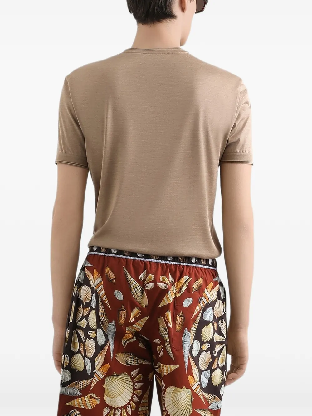 Dolce & Gabbana Zijden T-shirt Bruin