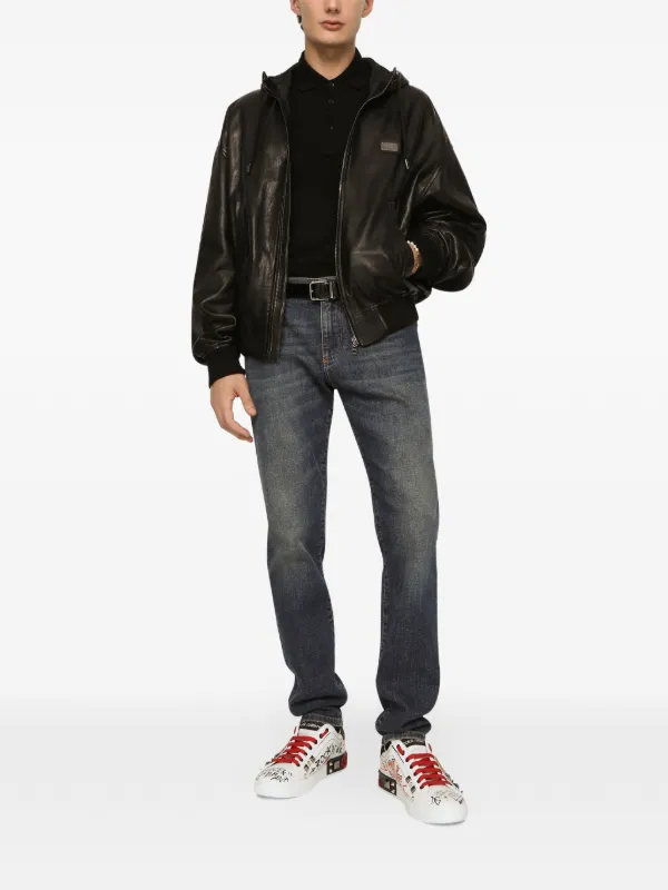 Dolce&Gabbana コットンピケ ポロシャツ Dolce & Gabbana コットンピケポロシャツ | ブラック | FARFETCH JP