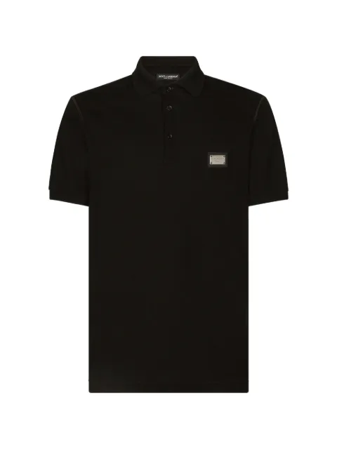 Dolce & Gabbana playera tipo polo de piqué con etiqueta