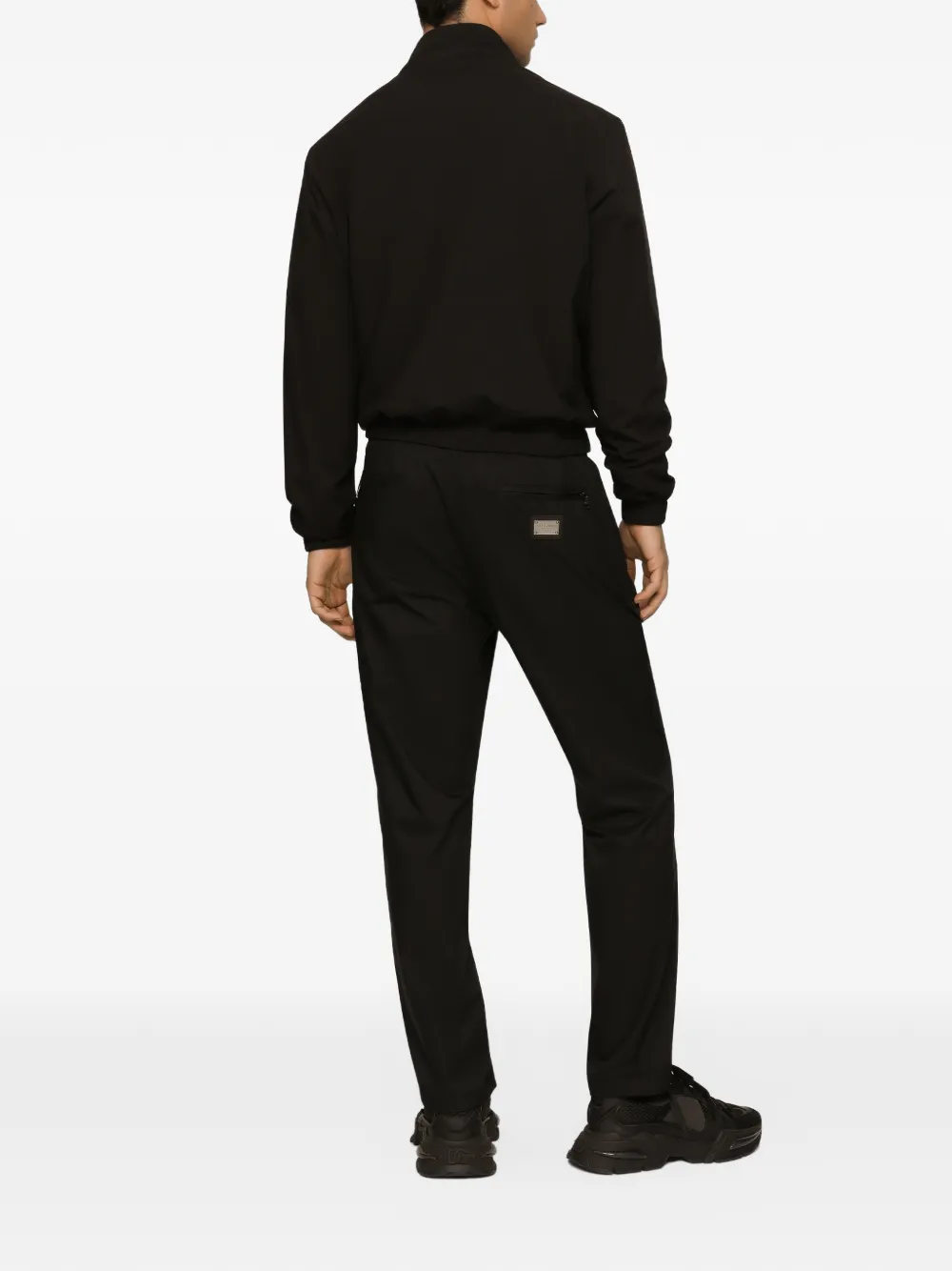 Dolce & Gabbana Licht nylon jack met logo-label Zwart