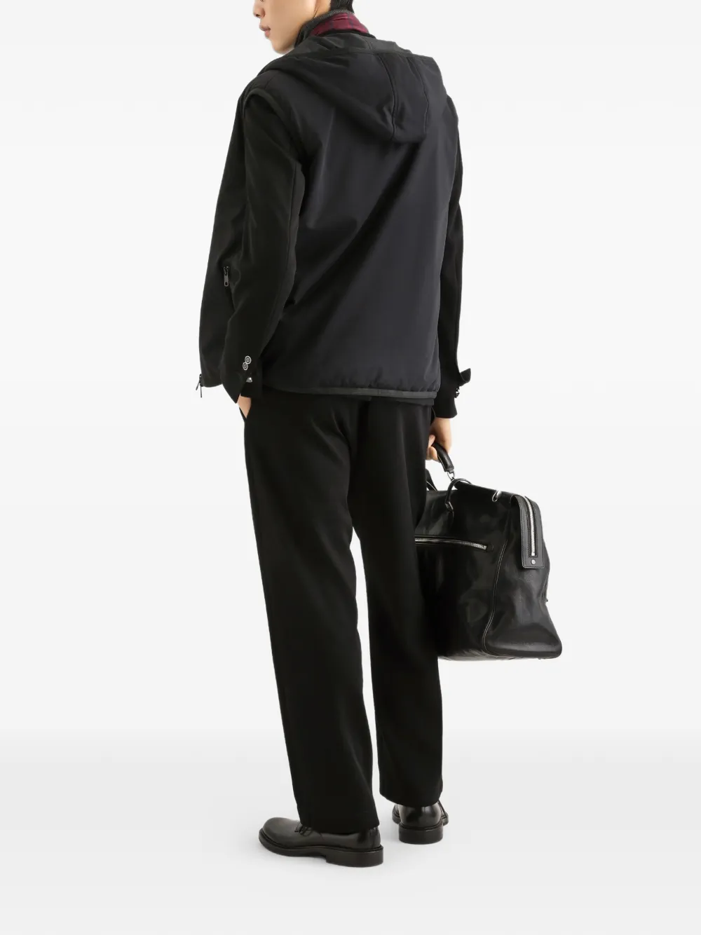 Dolce & Gabbana Spencer van technisch materiaal met capuchon Zwart
