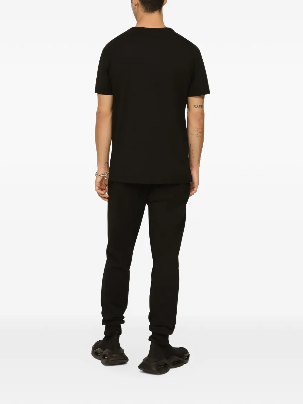Dolce & Gabbana Katoenen T-shirt met logo-label Zwart