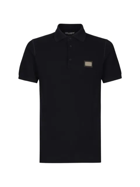Dolce & Gabbana button logo-plaque polo shirt