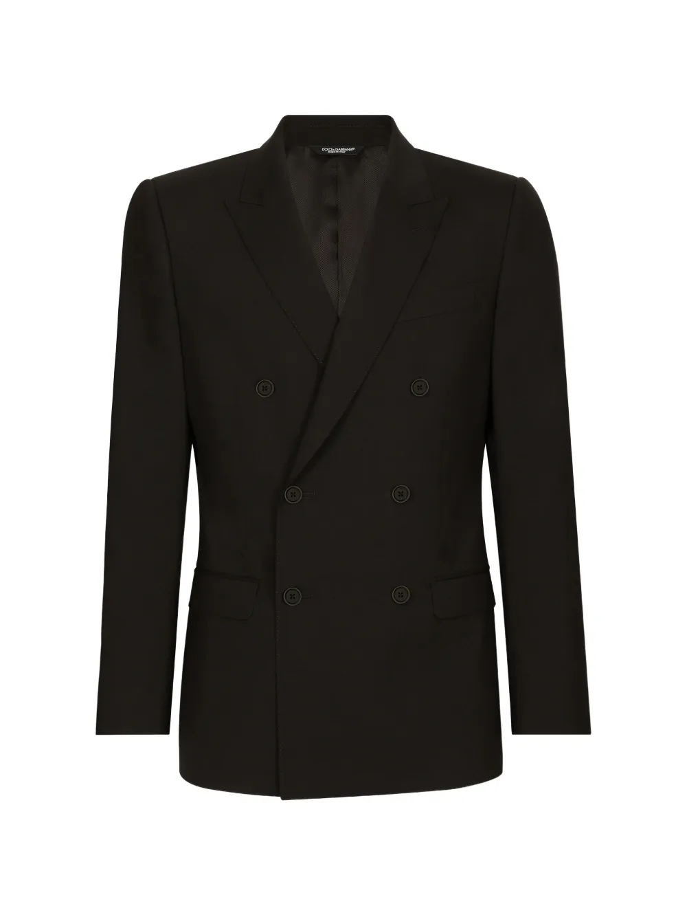 Dolce & Gabbana Double-breasted stretch wool Martini-fit suit - Black