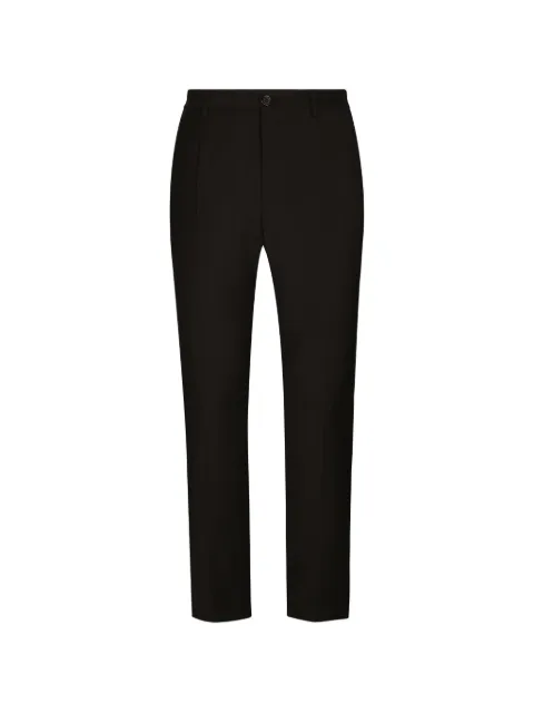 Dolce & Gabbana stretch cotton pants with DG embroidery
