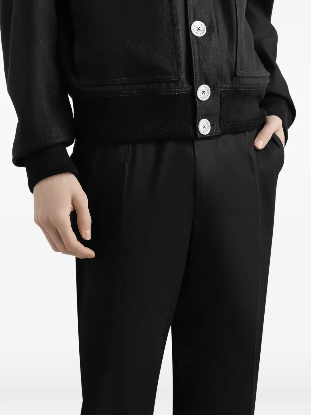 Dolce & Gabbana Katoenen gabardine pantalon Zwart
