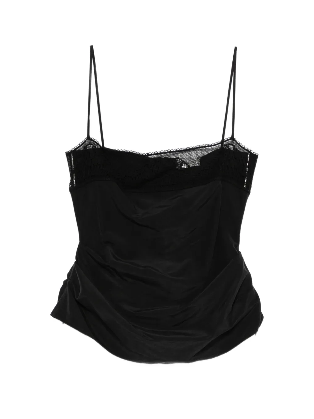 Magda Butrym lace-trim top - Nero