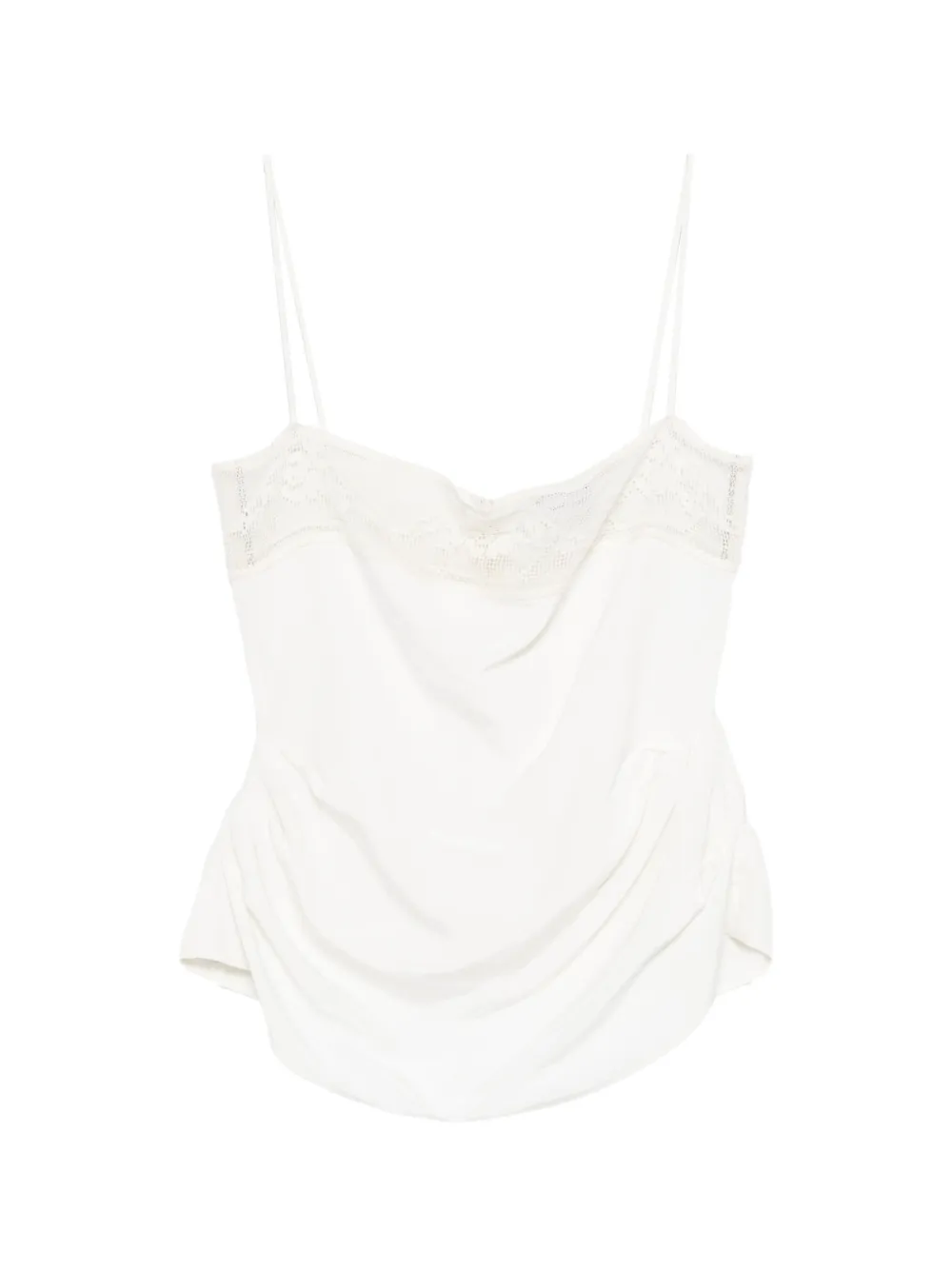 Magda Butrym lace ruched top - Toni neutri