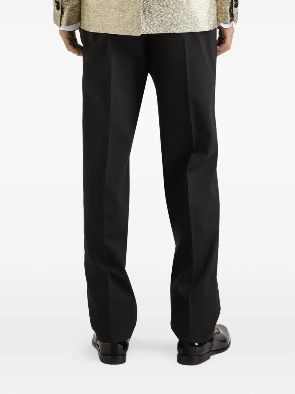 Dolce & Gabbana Smoking broek van stretchwol Zwart