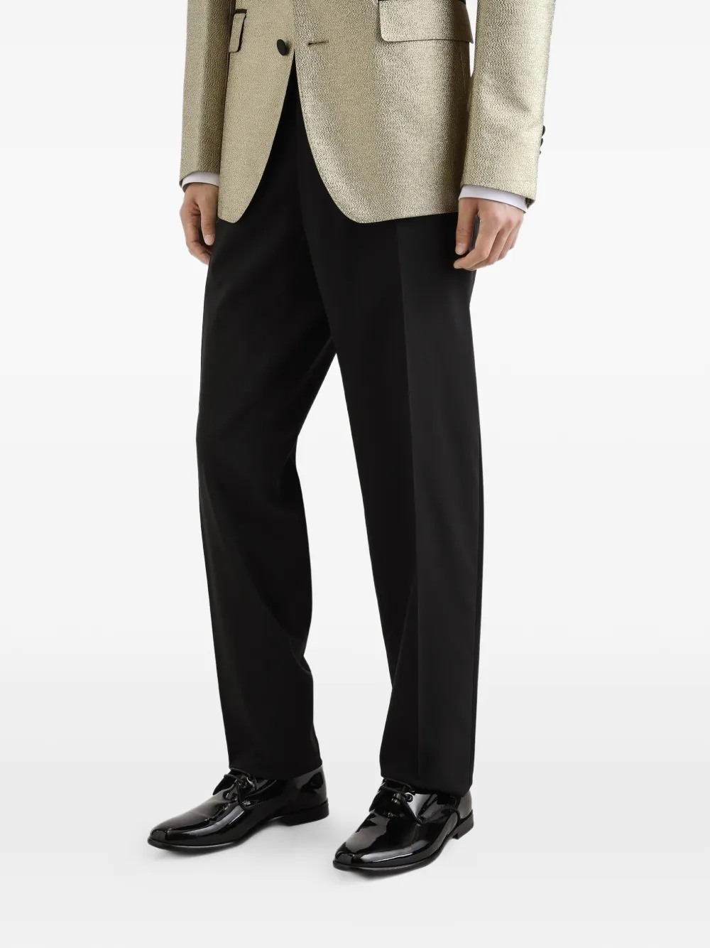 Dolce & Gabbana Smoking broek van stretchwol Zwart