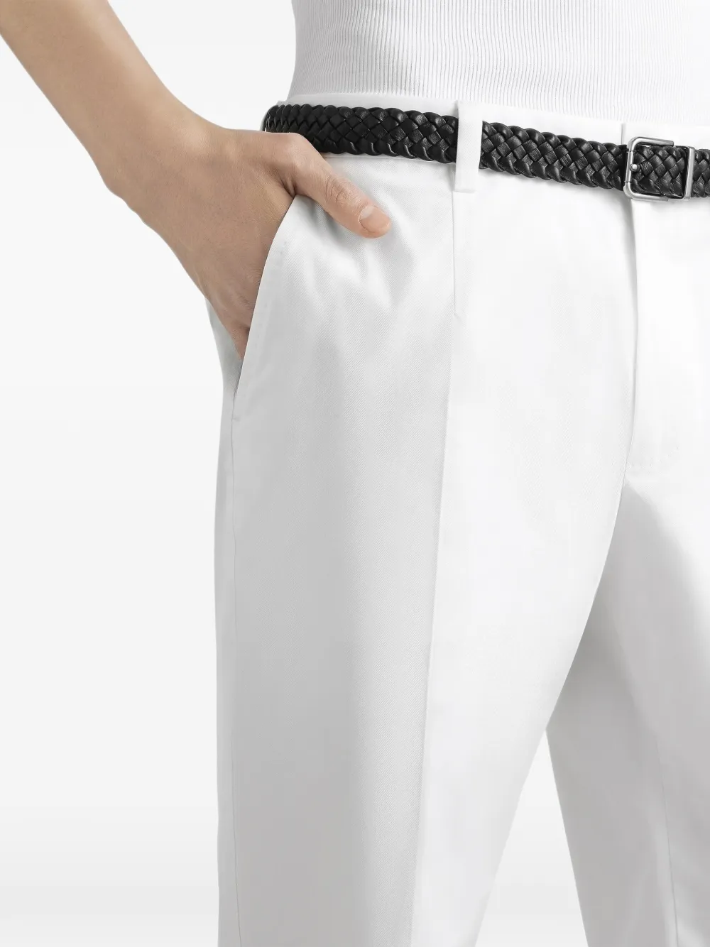 Dolce & Gabbana Katoenen gabardine pantalon Wit