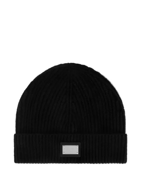 Dolce & Gabbana cashmere and wool hat with branded tag