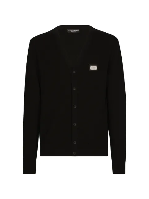 Dolce & Gabbana Cardigan de cashmere e lã com etiqueta